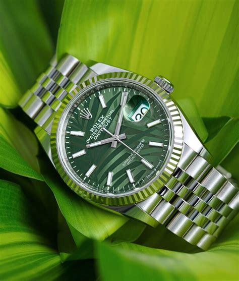 Lost in the Jungle: The Rolex Datejust 126234 Palm Motif Dial.